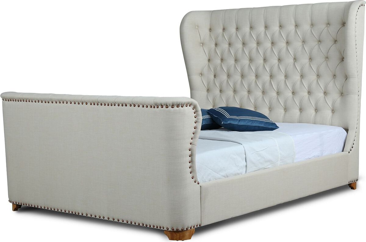 Manhattan Comfort Beds - Lola Ivory Queen Bed