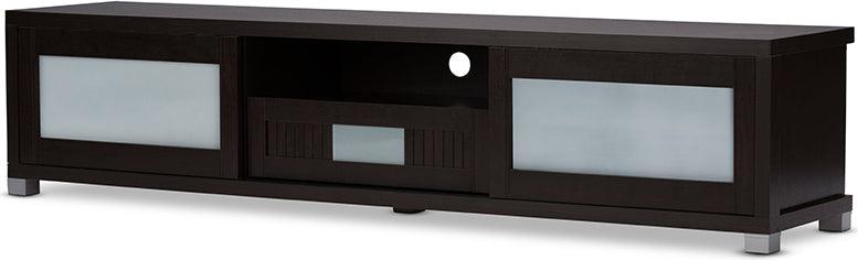 Shop Baxton Studio Gerhardine Dark Brown Wood 70 inch TV Cabinet