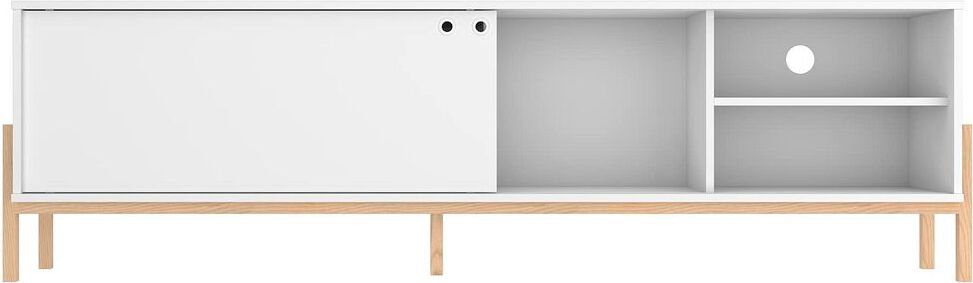 Manhattan Comfort TV & Media Units - Bowery 72.83 TV Stand with 4 Shelves in White and Oak