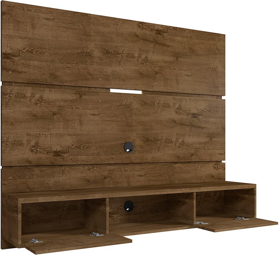 Manhattan Comfort TV & Media Units - Vernon 62.99 Floating Wall Entertainment Center in Rustic Brown