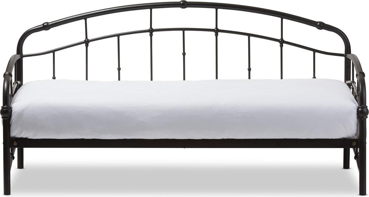 Wholesale Interiors Daybeds - Olsen Vintage Industrial Black Finished Metal Daybed