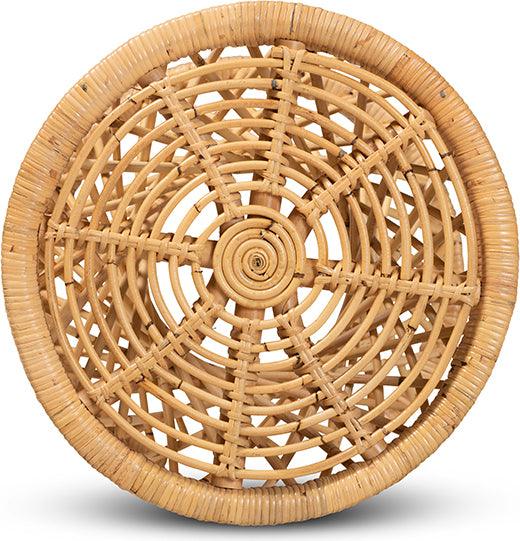 Wholesale Interiors Side & End Tables - Seville Natural Finished Rattan End Table