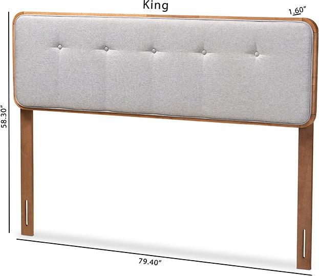 Wholesale Interiors Headboards - Palina Full Headboard Gray & Walnut